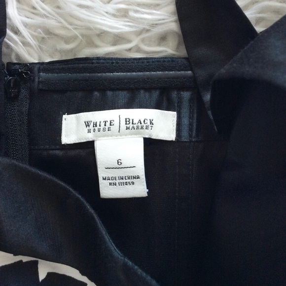 WHBM Silk Black & White Bustier Top - Picture 4 of 4